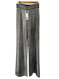 WE ARE THE OTHERS Sonya Trouser Silver Shimmer Wide Leg Pants - Image 1