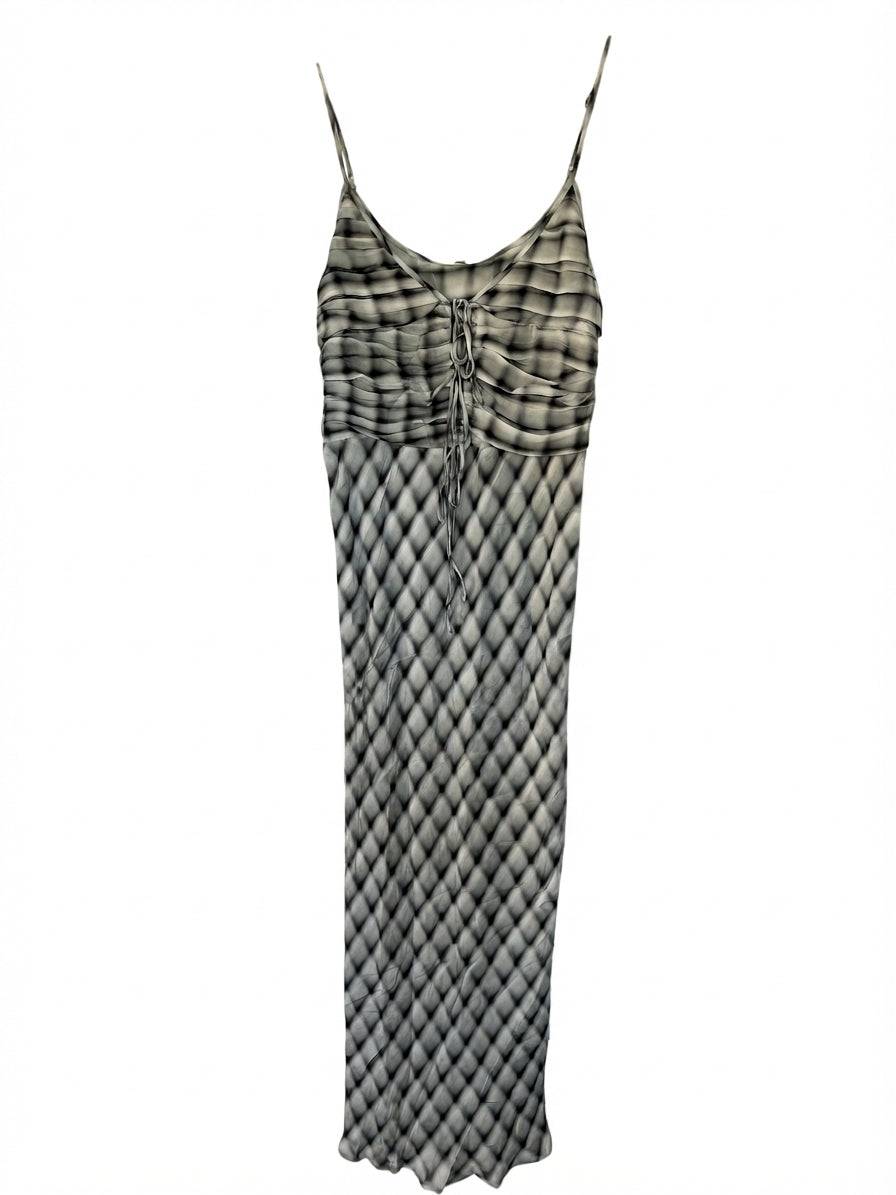 Sample (DISSH) Dress In Black And White Diamond Print - Image 1