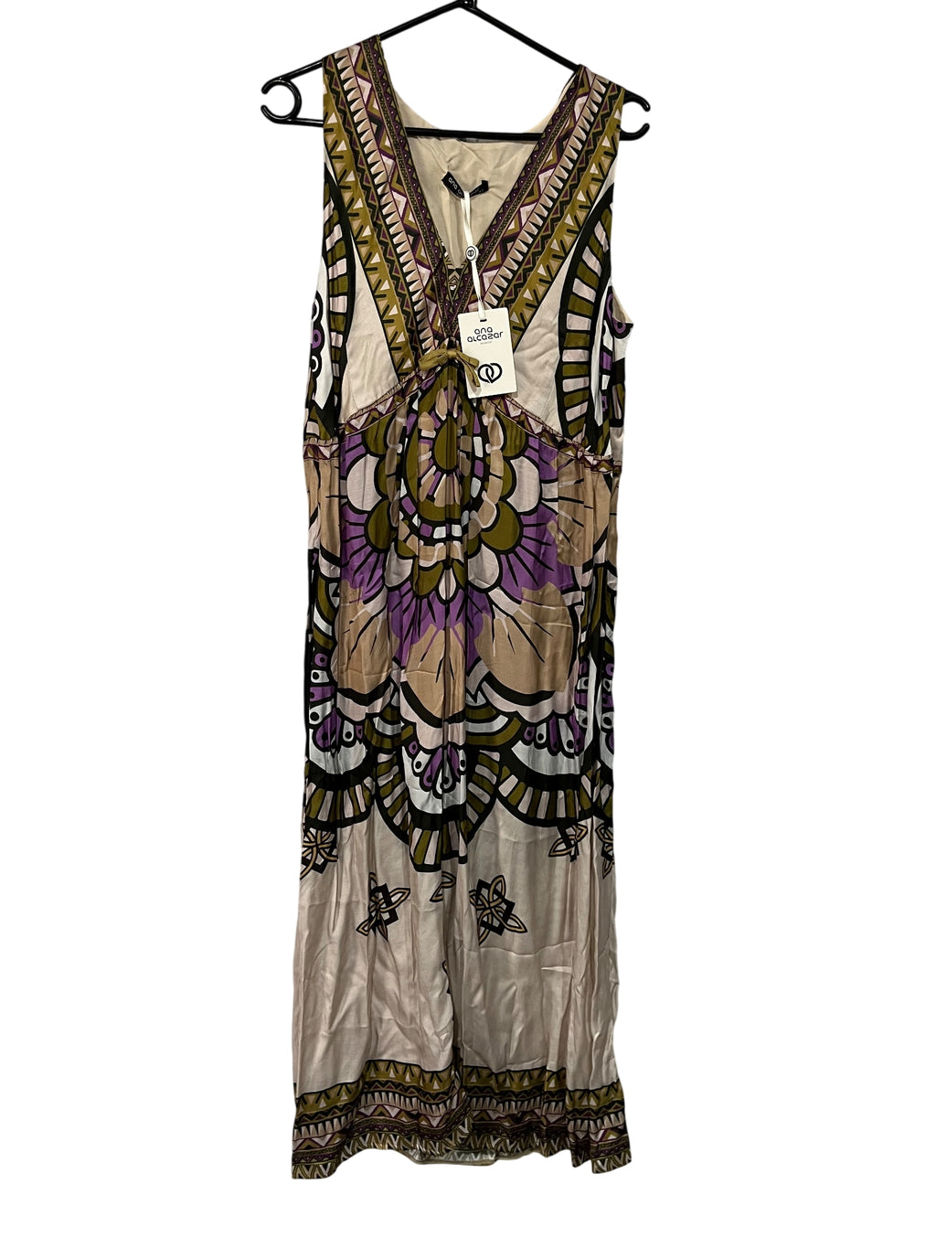 Ana Alcazar Boho Mandala Print Silk Blend Maxi Dress RRP $560 - Image 1