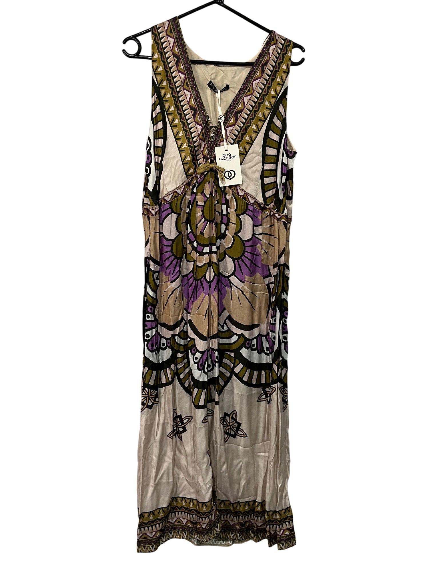 Ana Alcazar Boho Mandala Print Silk Blend Maxi Dress RRP $560 - Image 1