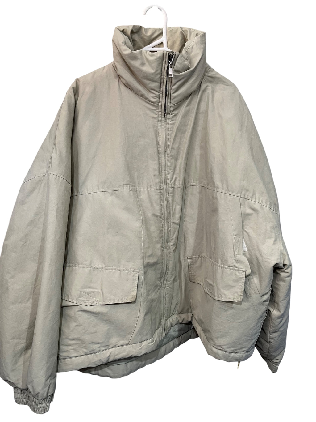 BODY DREAM Oversized Puffer Jacket Beige - Image 1