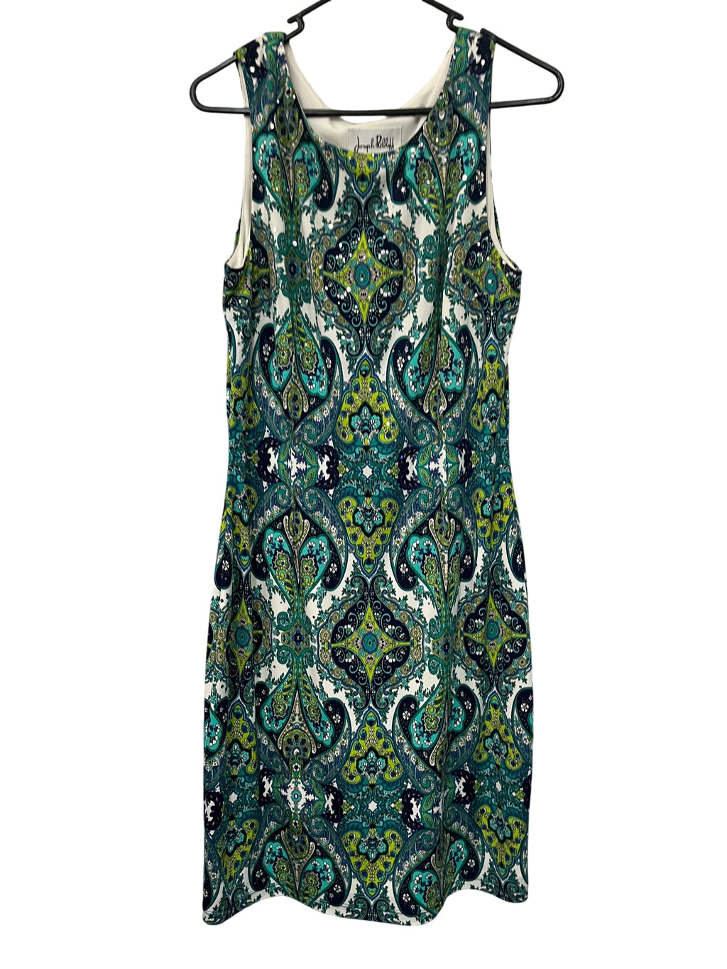 Joseph Ribkoff Paisley Print Sleeveless Sheath Dress - Image 1
