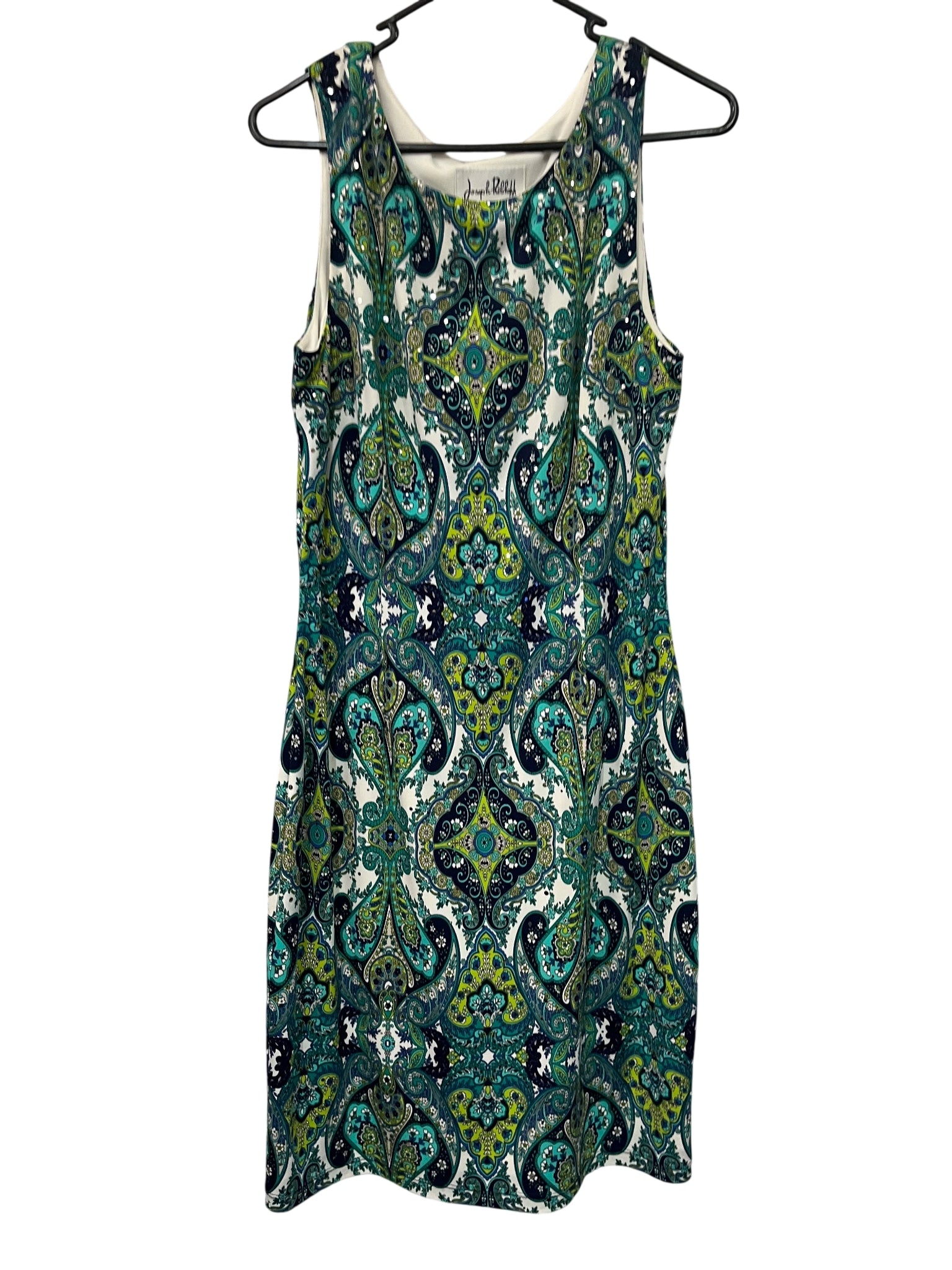 Joseph Ribkoff Paisley Print Sleeveless Sheath Dress - Image 1
