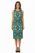 Joseph Ribkoff Paisley Print Sleeveless Sheath Dress
