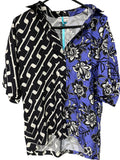 Seven Wonders Mixed Print Short Sleeve Button-Up Shirt - Image 1