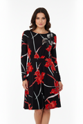 Leona Edmiston Floral Sequin Embellished Long Sleeve Dress Size 12