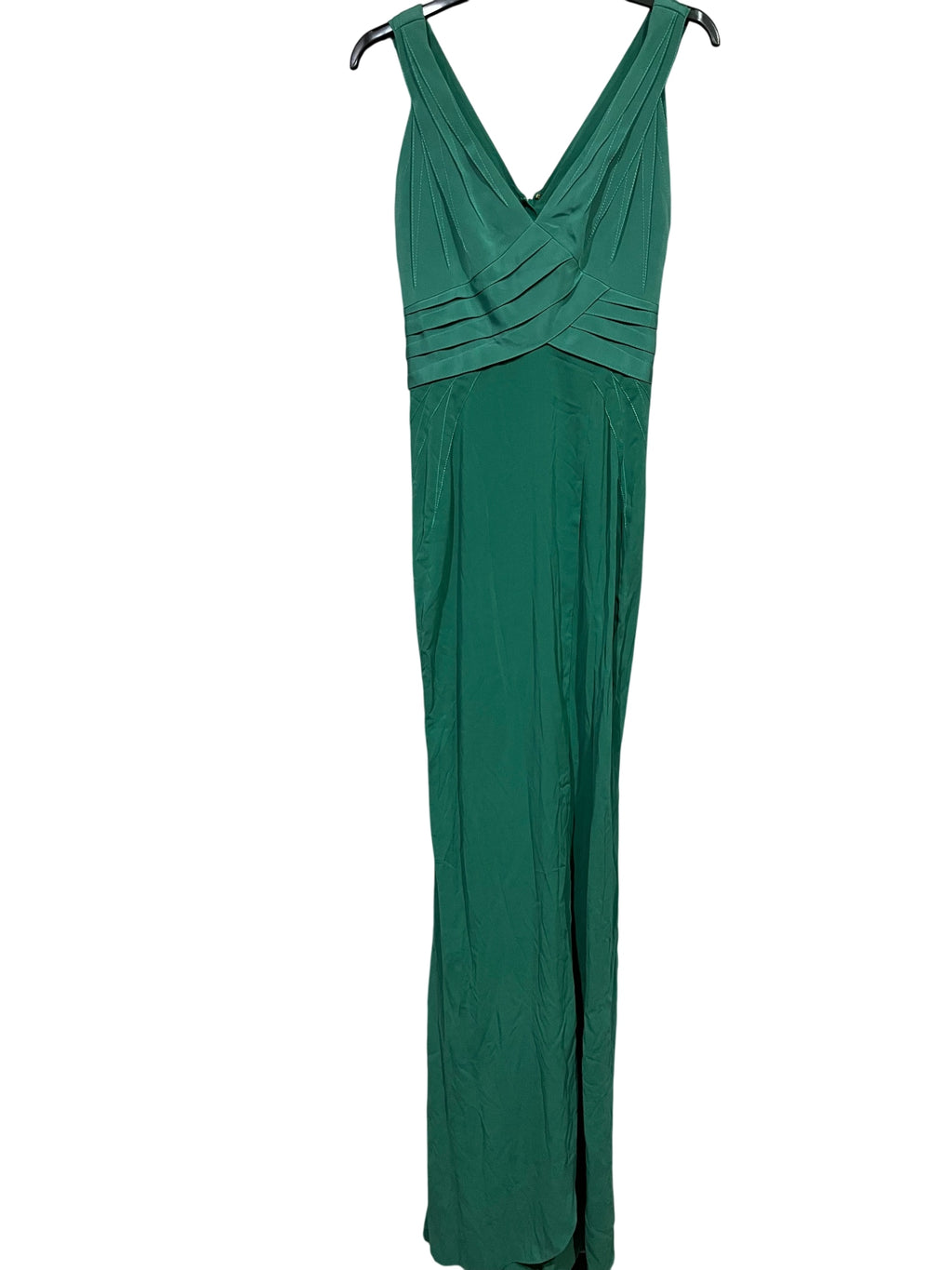 Zac Posen Green V-Neck Silk Gown Size us4/au8 - Image 1