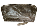 Vintage Oroton Leather Chevron Quilted Wristlet Clutch Bronze - Image 1