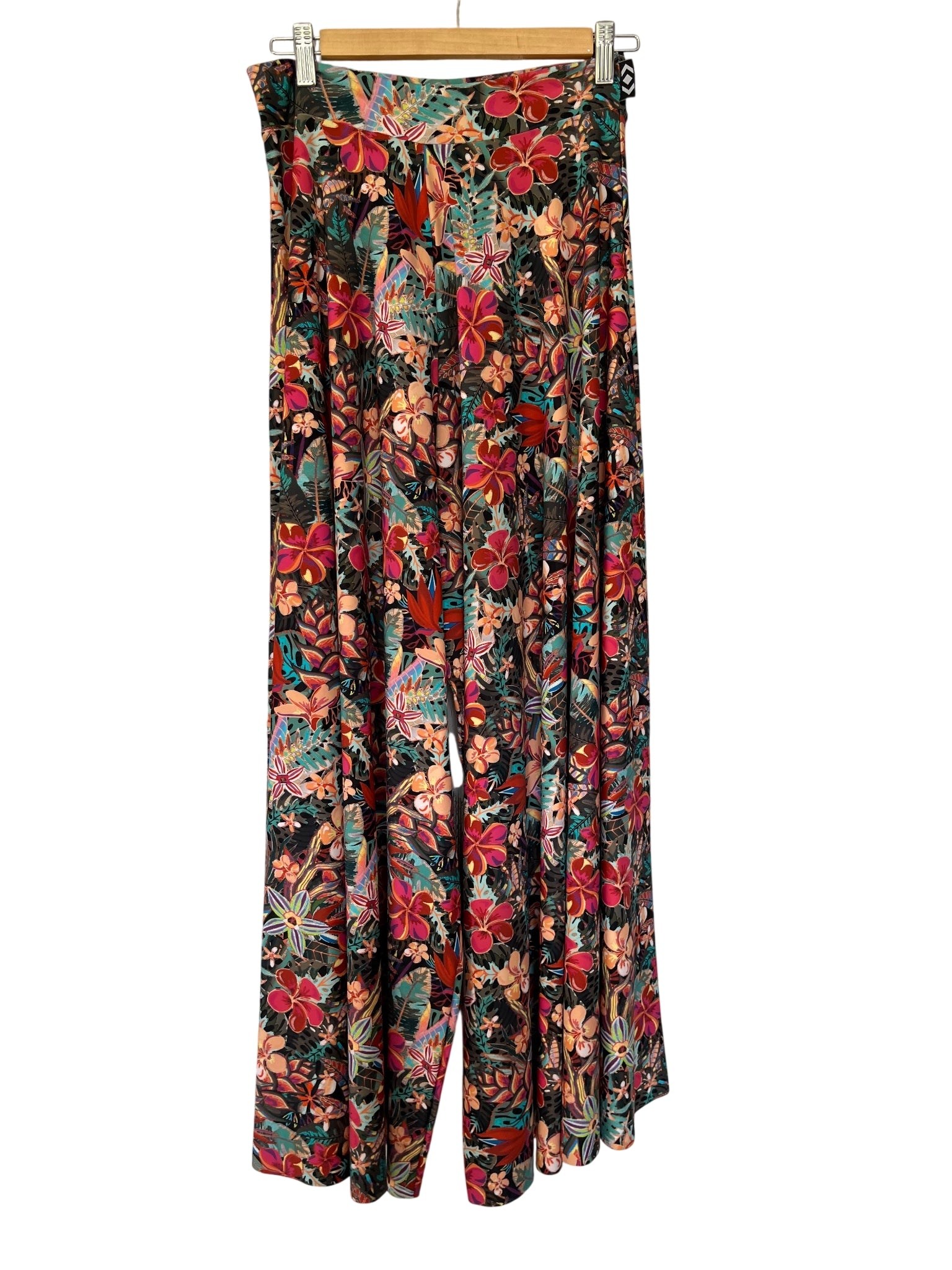 Exoticathletica Women's Floral Print Wide Leg Palazzo Pants Size Medium - Image 1