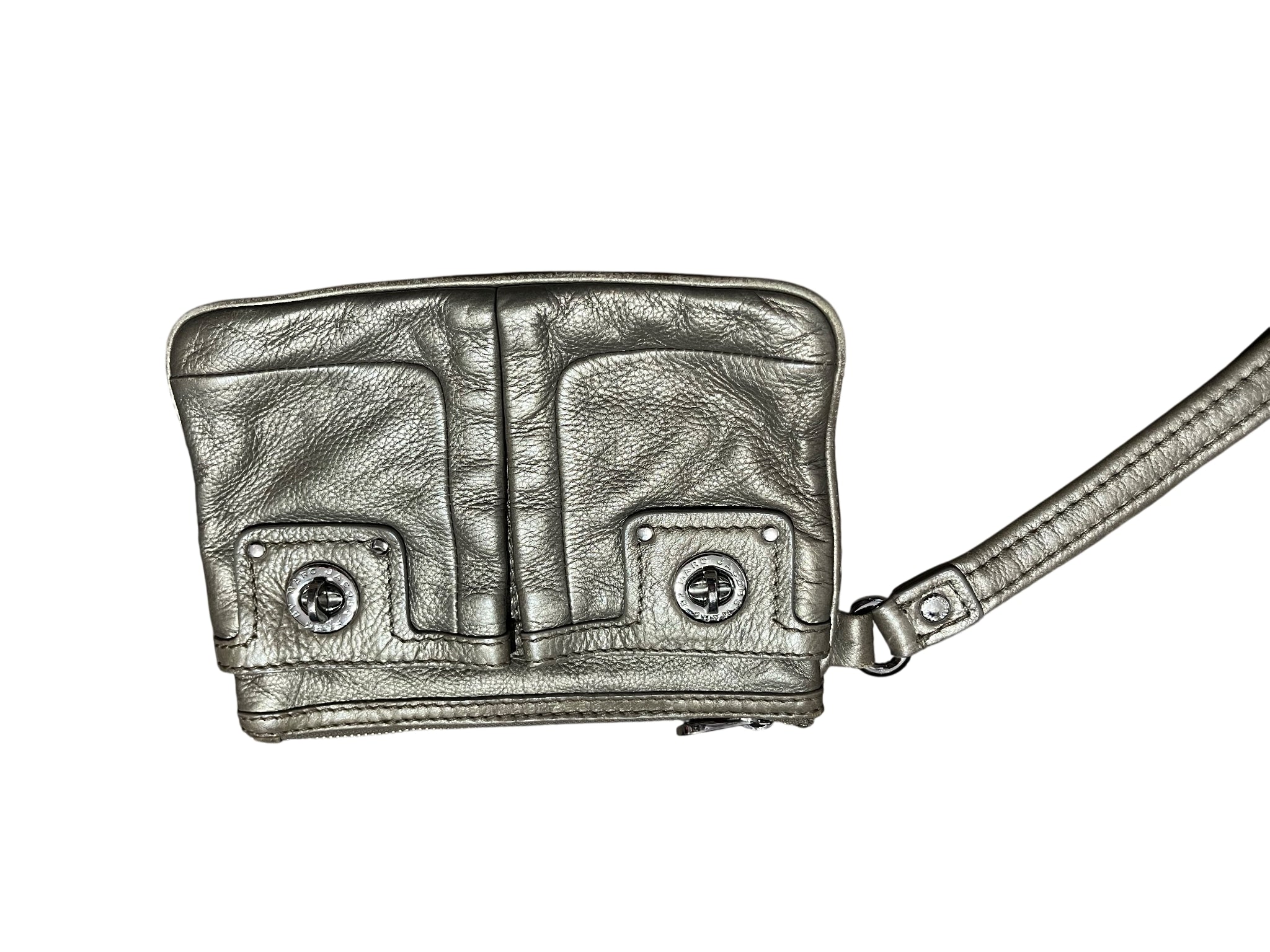 Marc by Marc Jacobs Classic Q Metallic Gold Leather Wristlet - Image 1