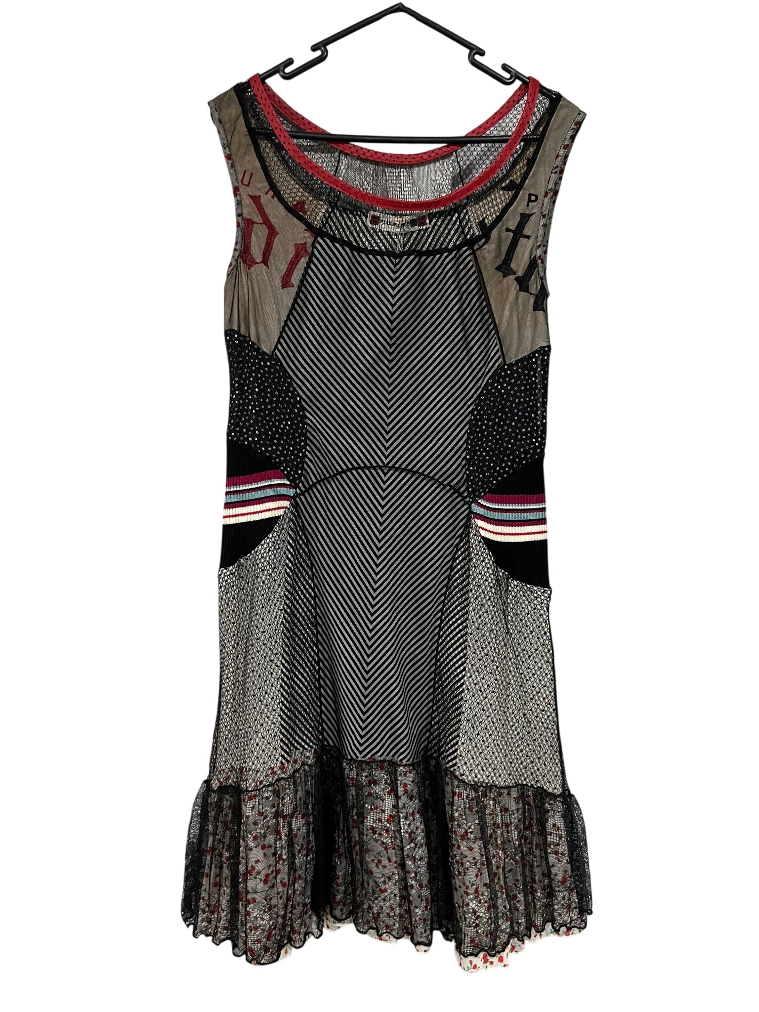 Vintage Pianura Studio Patchwork Mesh Dress - Image 1