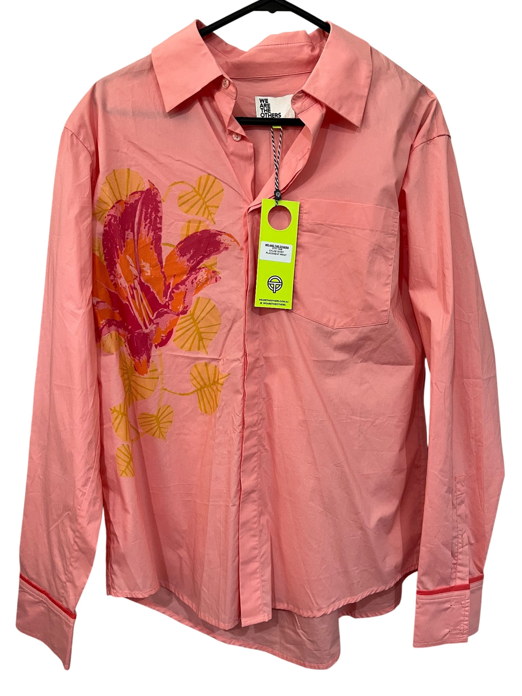 WE ARE THE OTHERS Chloe Floral Long Sleeve Button-Down Shirt Pink Size 2 - Image 1