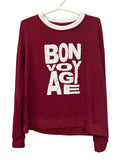 We Are The Others Bon Voyage Graphic Sweatshirt Maroon - Image 1
