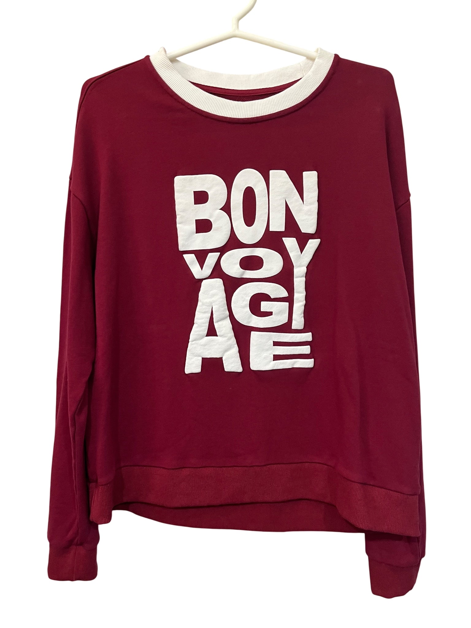 We Are The Others Bon Voyage Graphic Sweatshirt Maroon - Image 1