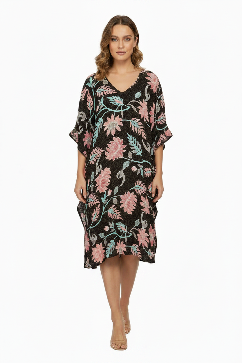 Seafolly Floral Print Kaftan Tunic Dress