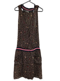 Golden Goose Silk Sleeveless Polka Dot Drop-Waist Dress - Image 1