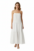 DISSH White Linen Blend Midi Cami Dress 10