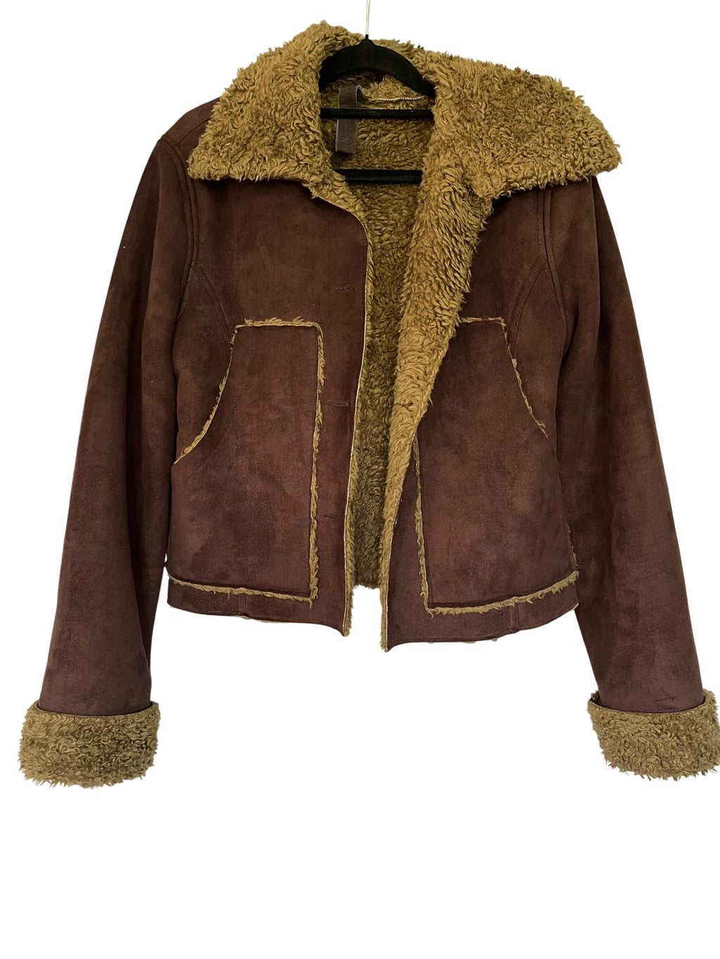 FREEMAN T.PORTER Vintage Faux Suede Shearling Lined Jacket - Image 1