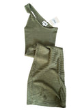 Calli.. Tara Knit Midi Dress Khaki Size 14 - Image 1