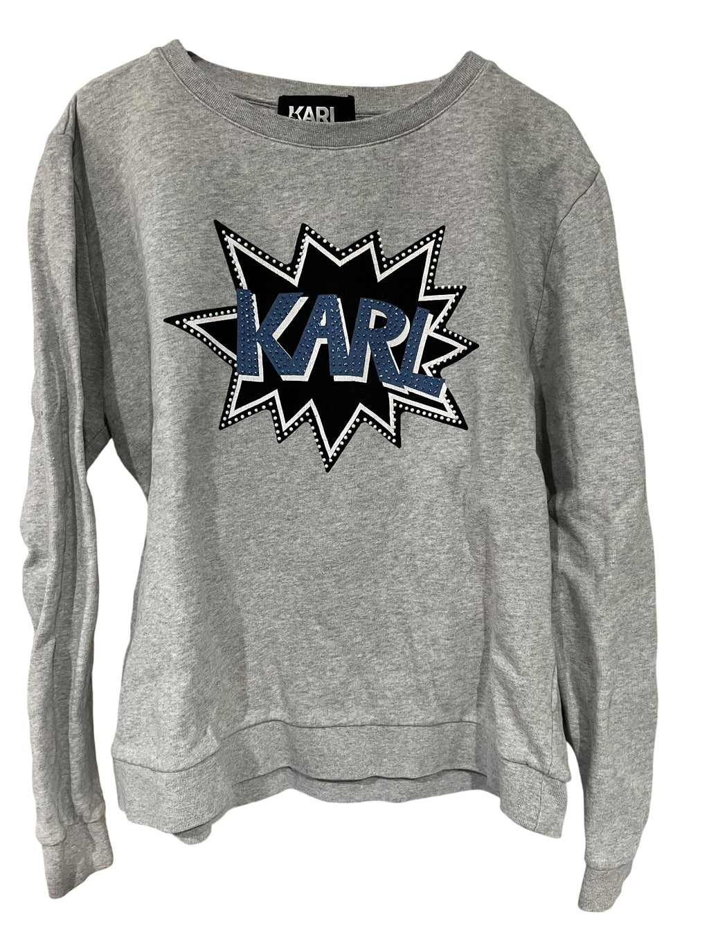 Karl Lagerfeld Grey Comic Graphic Sweatshirt - Image 1