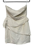 Zimmermann Strapless Textured Peplum Mini Dress Cream Size 3 - Image 1