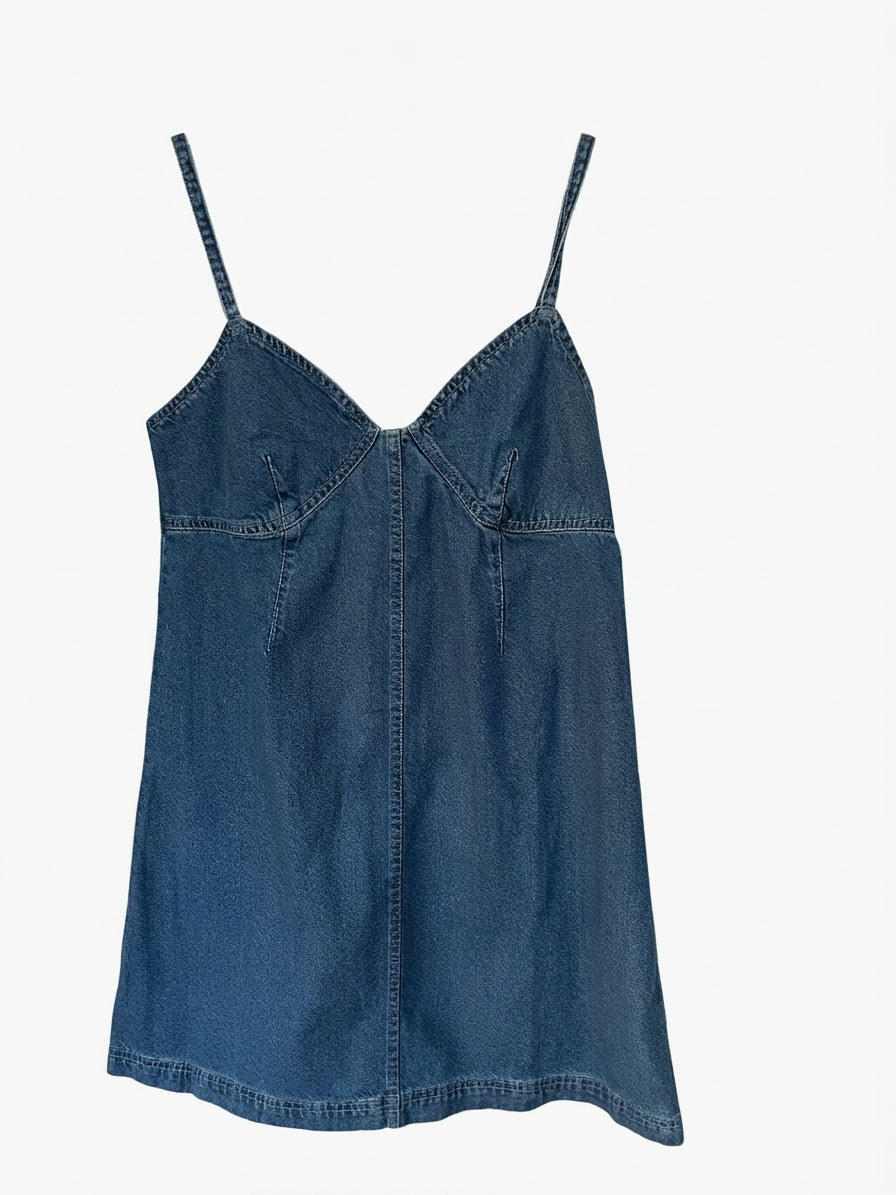 Billabong Indigo Skies Denim Cami Mini Dress Size 12 RRP $100 - Image 1