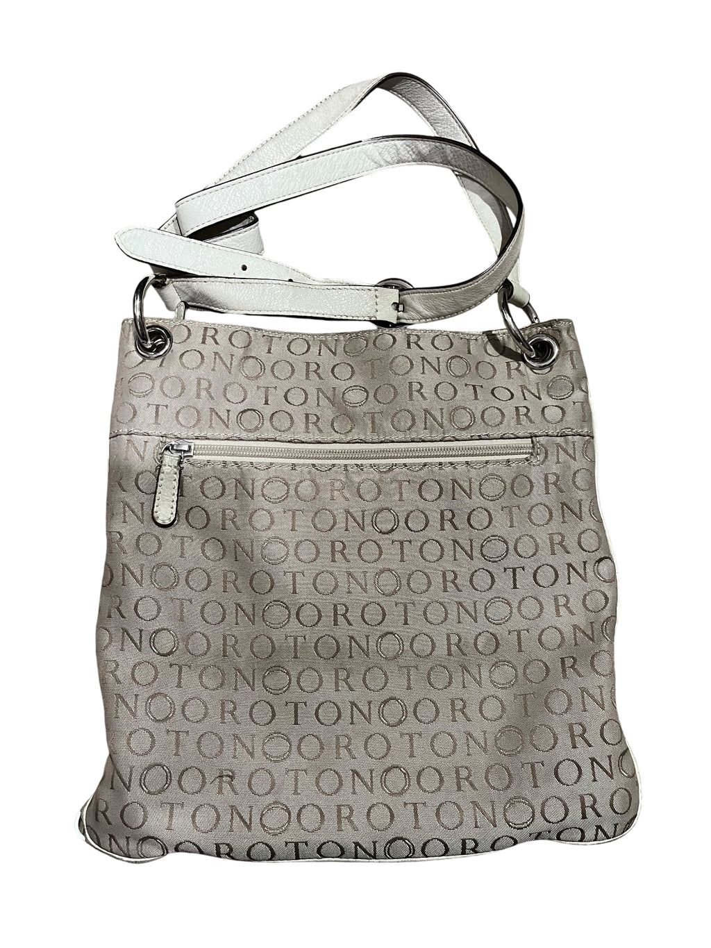 Oroton Monogram Canvas & Leather Crossbody Bag - Image 1
