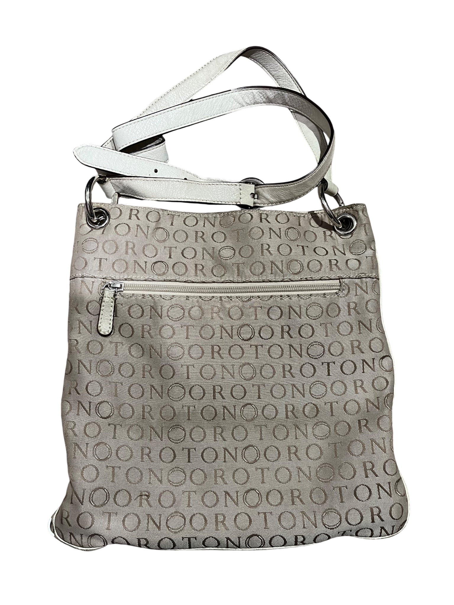 Oroton Monogram Canvas & Leather Crossbody Bag - Image 1
