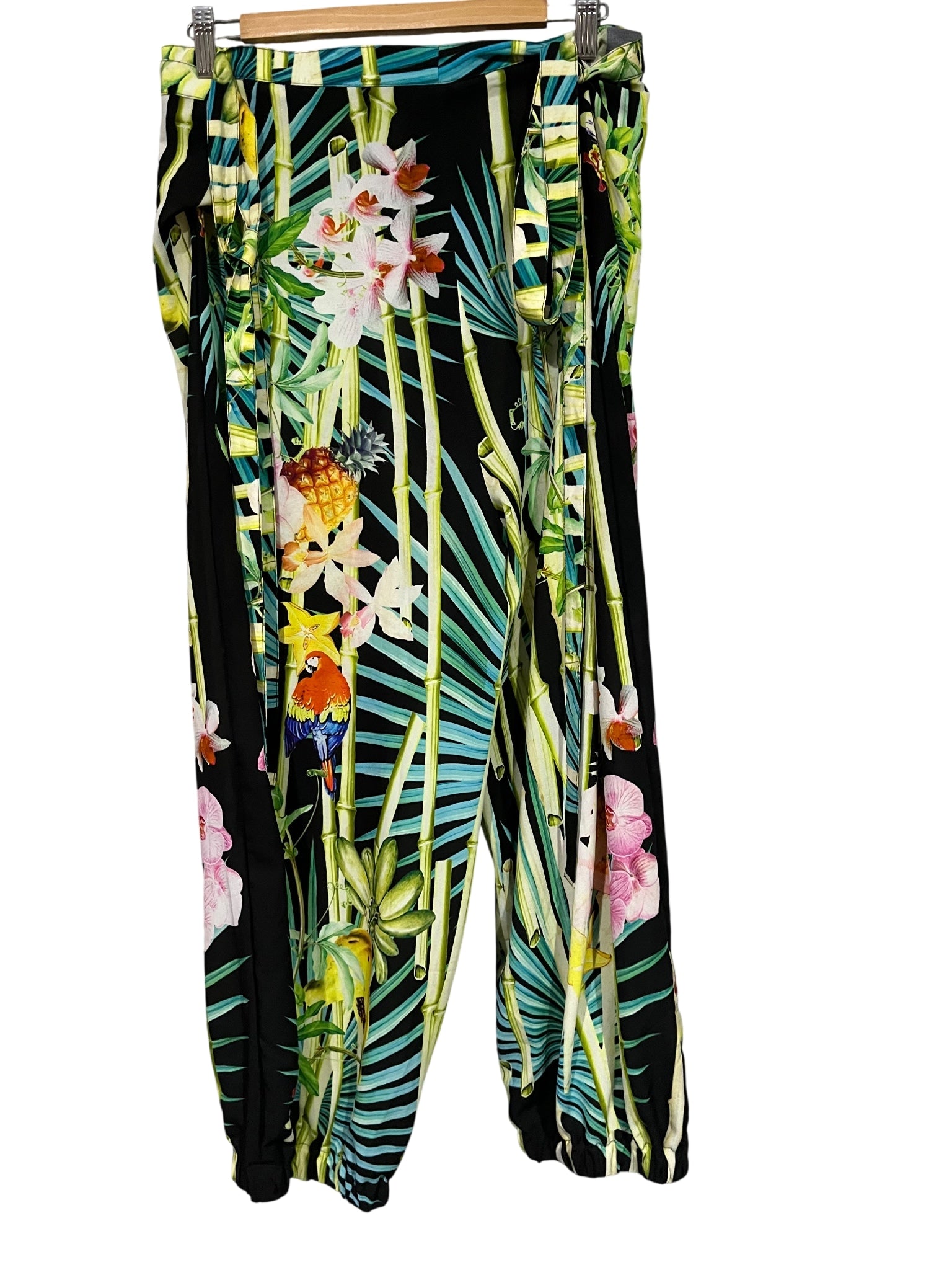 Camilla Tropical Floral Print Wide Leg Pants M/L - Image 1