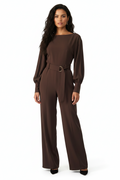 Willa Brown Long Sleeve Belted Jumpsuit RRP $350