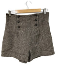 Pinko High-Waisted Tweed Sailor Shorts Brown - Image 1