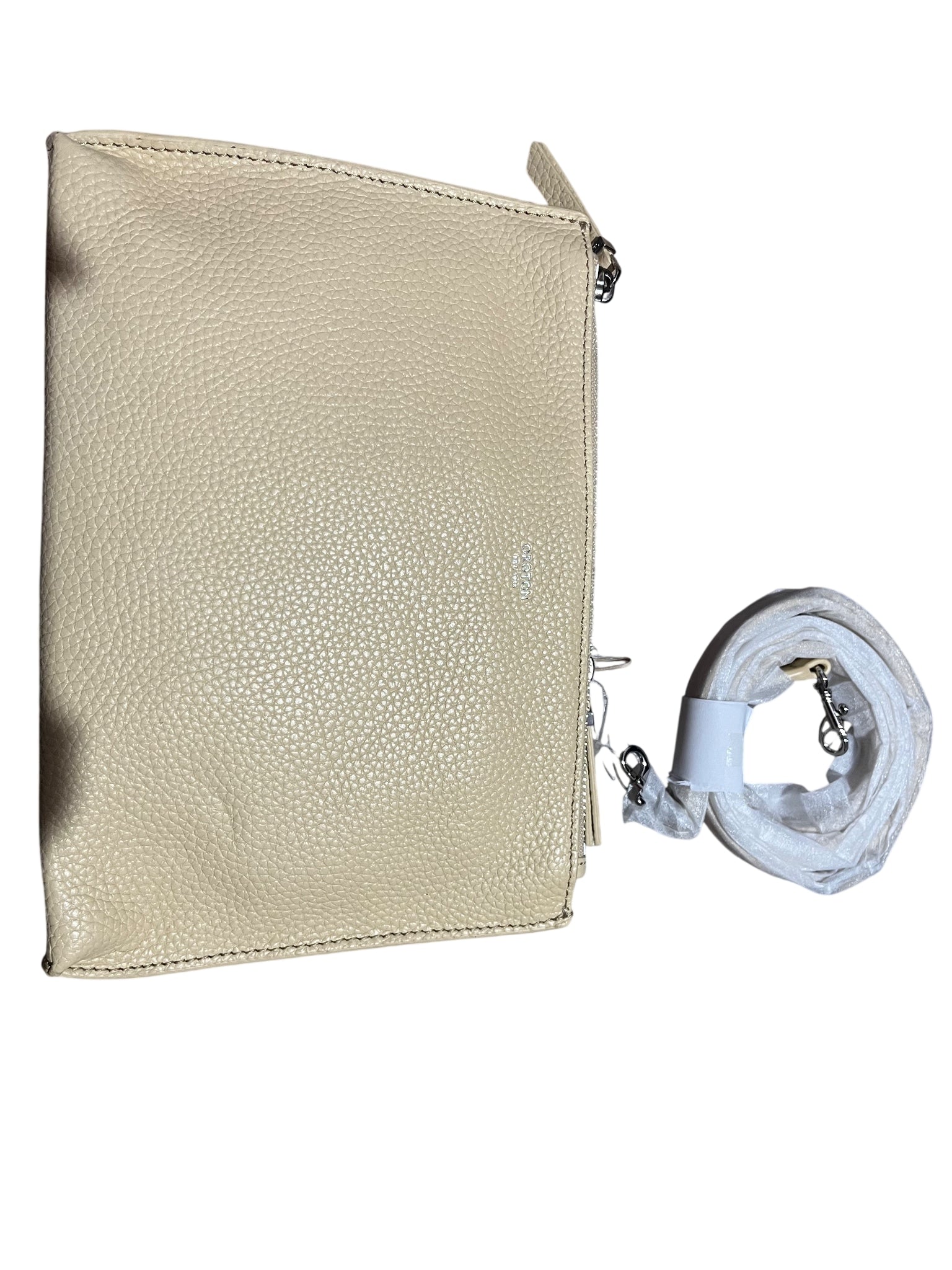 Oroton Anna Large Zip Clutch Honey Leather - Image 1