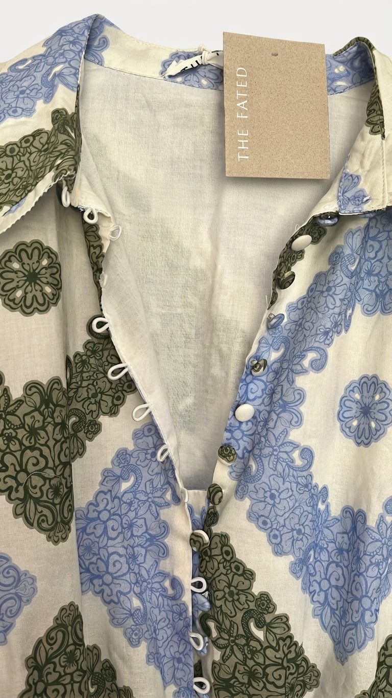The Fated Floral Print Button-Down Dress Size 8 - Image 1
