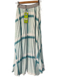 We Are The Others Simone Pleat Skirt Teal Print Size XS New - Image 1