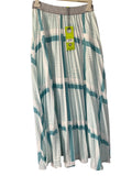 We Are The Others Simone Pleat Skirt Teal Print Size XL - Image 1