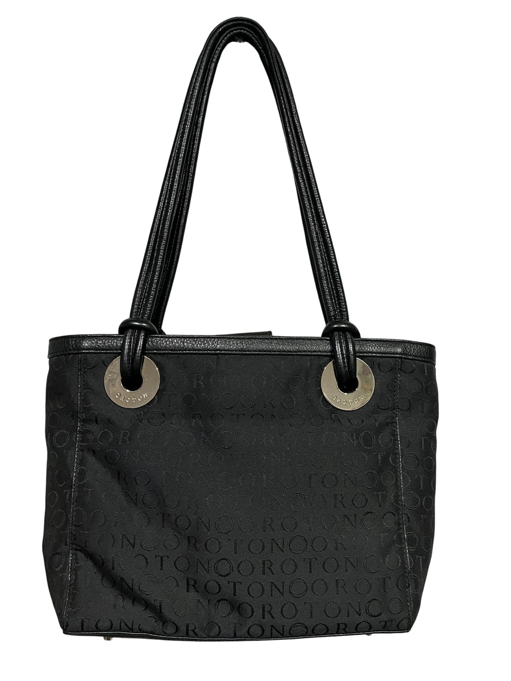 Oroton Stencil Medium Tote Bag Black Jacquard RRP $399 - Image 1