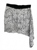 The Come Back Black & White Abstract Print Asymmetrical Skirt - Image 1