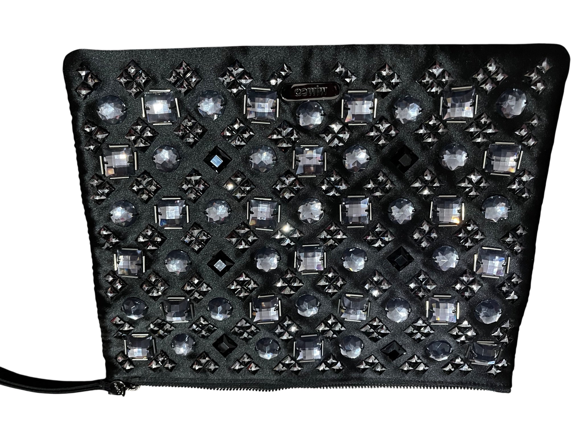 Mimco Black Rhinestone Embellished Clutch Bag - Image 1