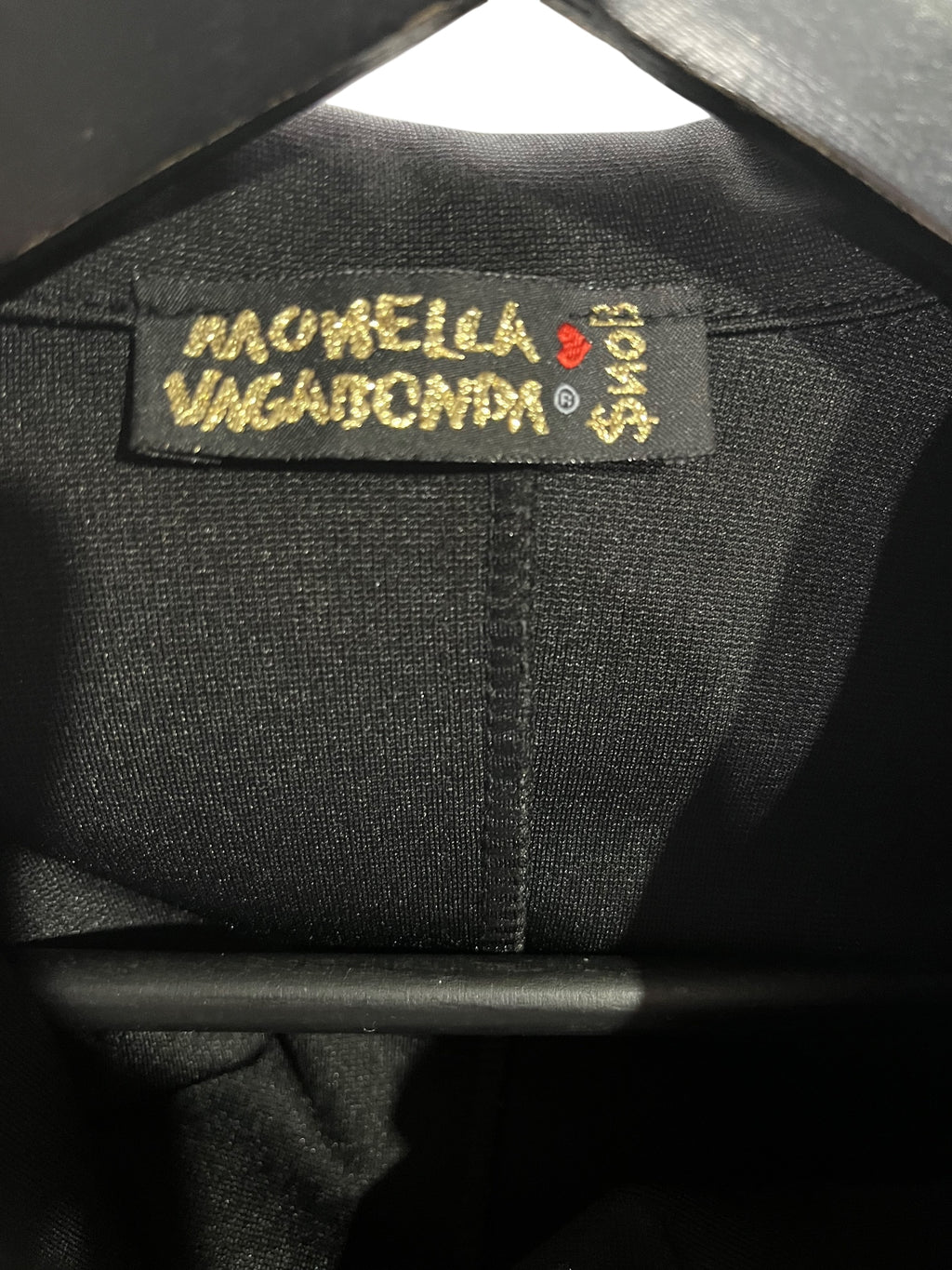 Vintage Monella Vagabonda Black Embroidered Blazer Jacket Size S - Image 3
