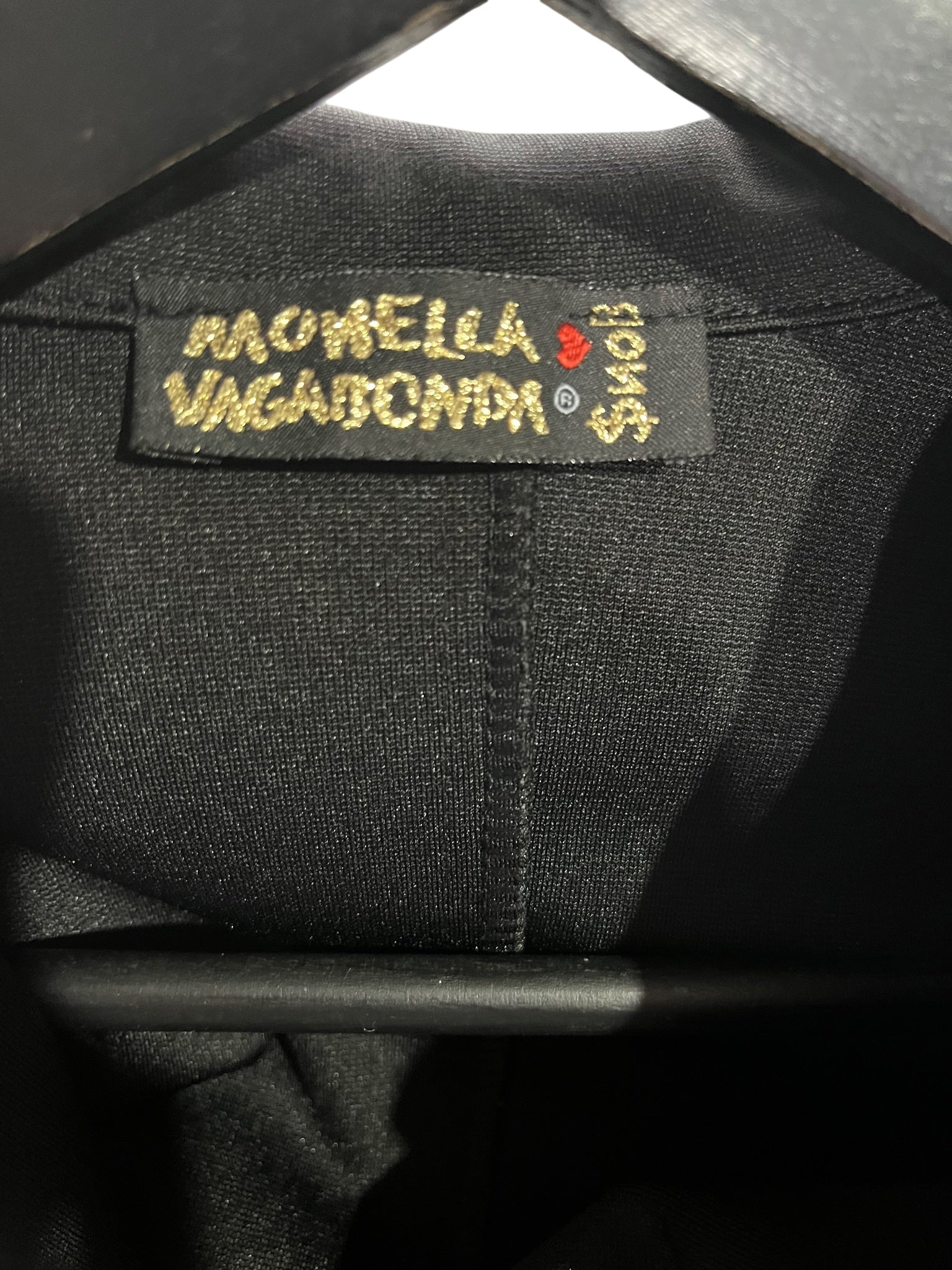 Vintage Monella Vagabonda Black Embroidered Blazer Jacket Size S - Image 3