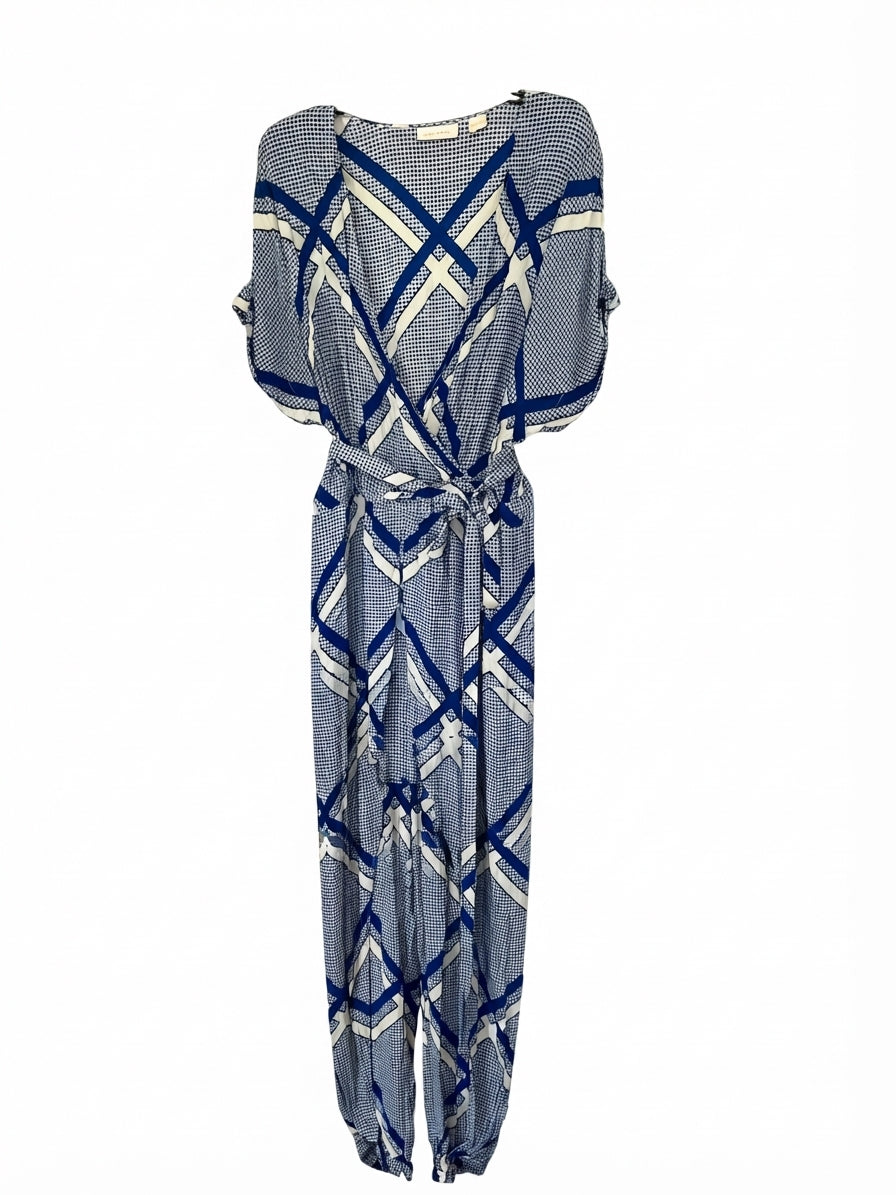 Sass & Bide The Flight Geometric Print Wrap Jumpsuit size 14 - Image 1