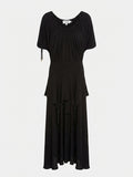 Sass & Bide Black Tiered Midi Dress Size 12 - Image 1
