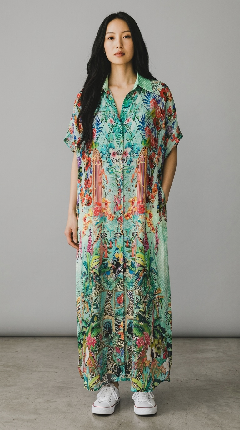 Hammock & Vine Taliti Print Button Down Shirt Size 10