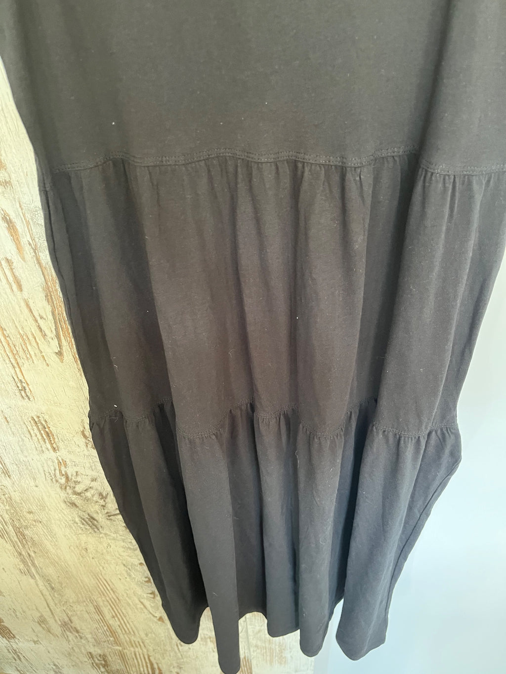 DEA Black Sleeveless Tiered Midi Dress Size 10 - Image 3