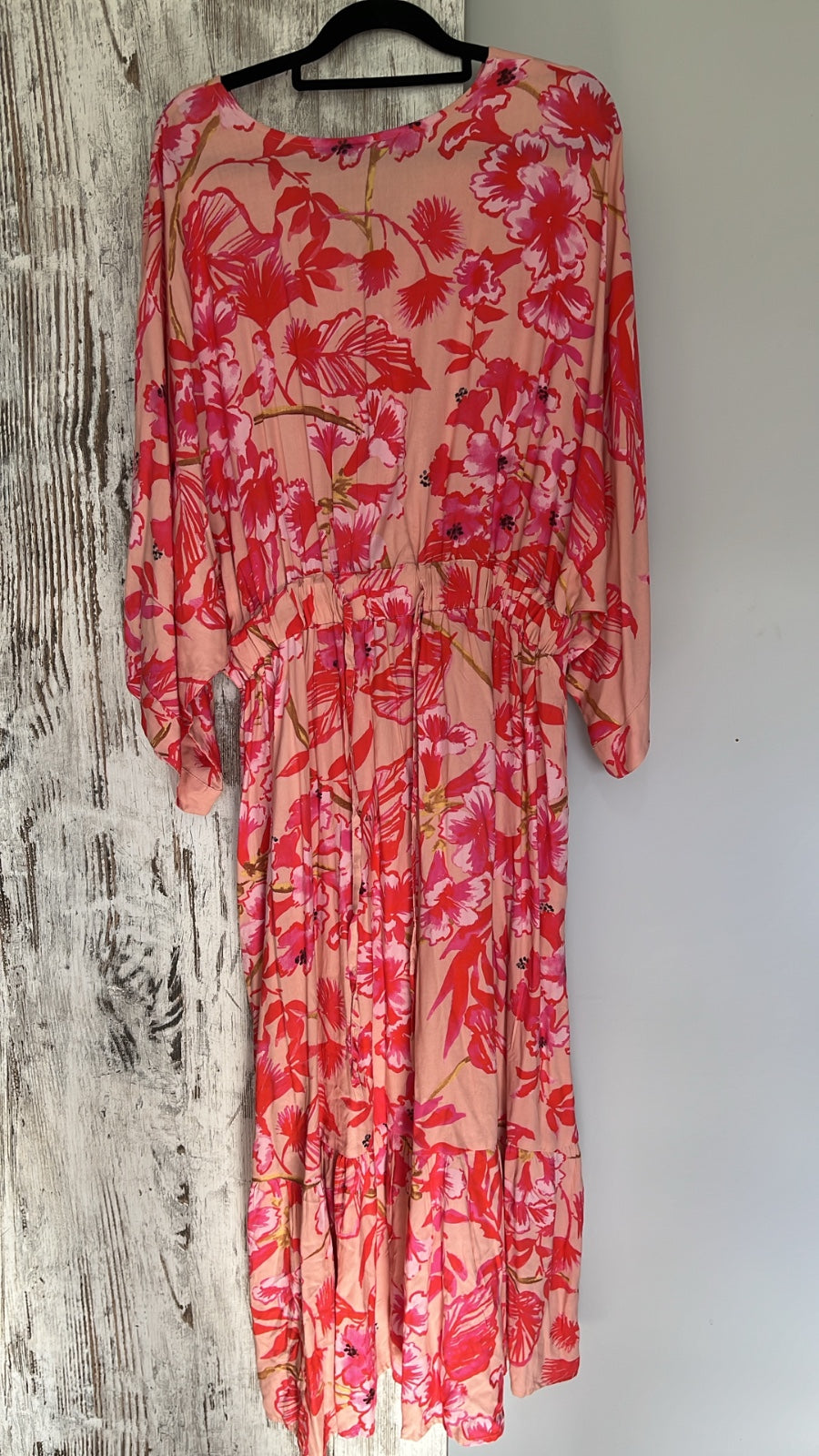 Onshore Floral V-Neck Tiered Maxi Dress - Image 3