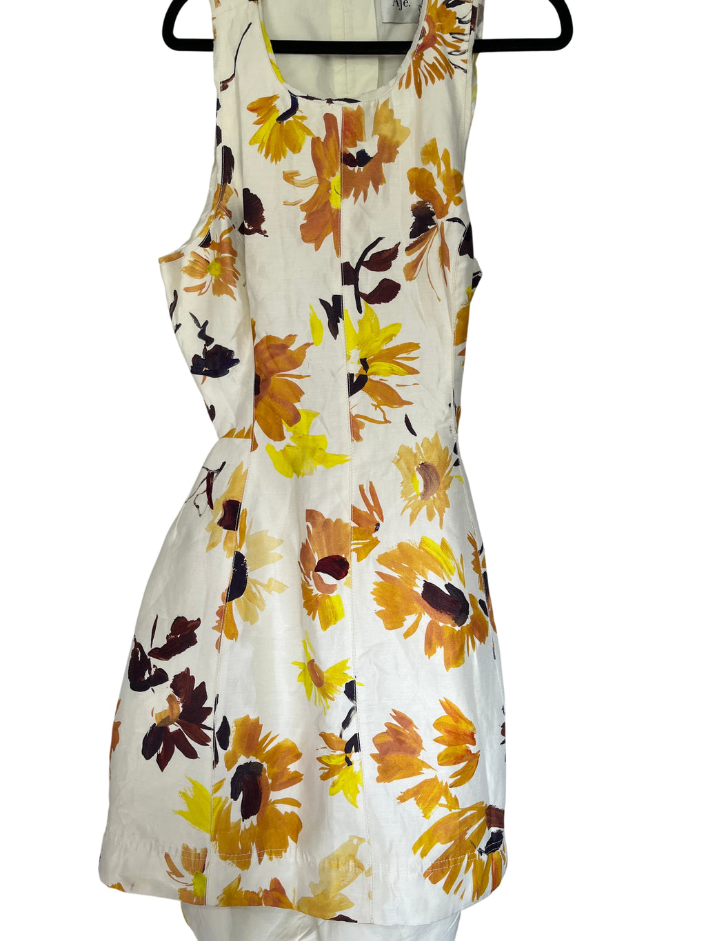 Aje. Tulip Cut Out Mini Dress in Pressed Sunflower RRP $475 - Image 2