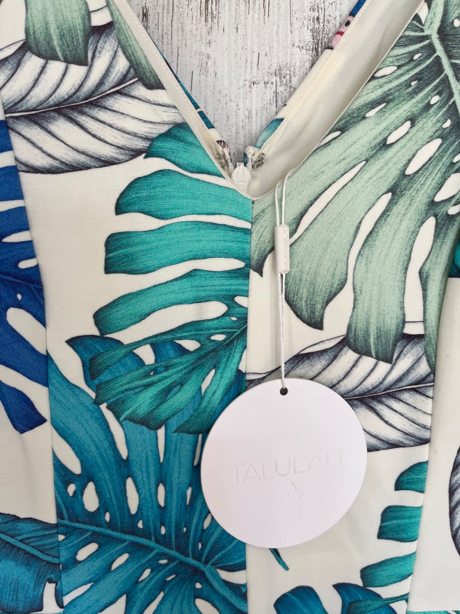 Talulah Tropical Leaf Print Midi Dress - Image 2