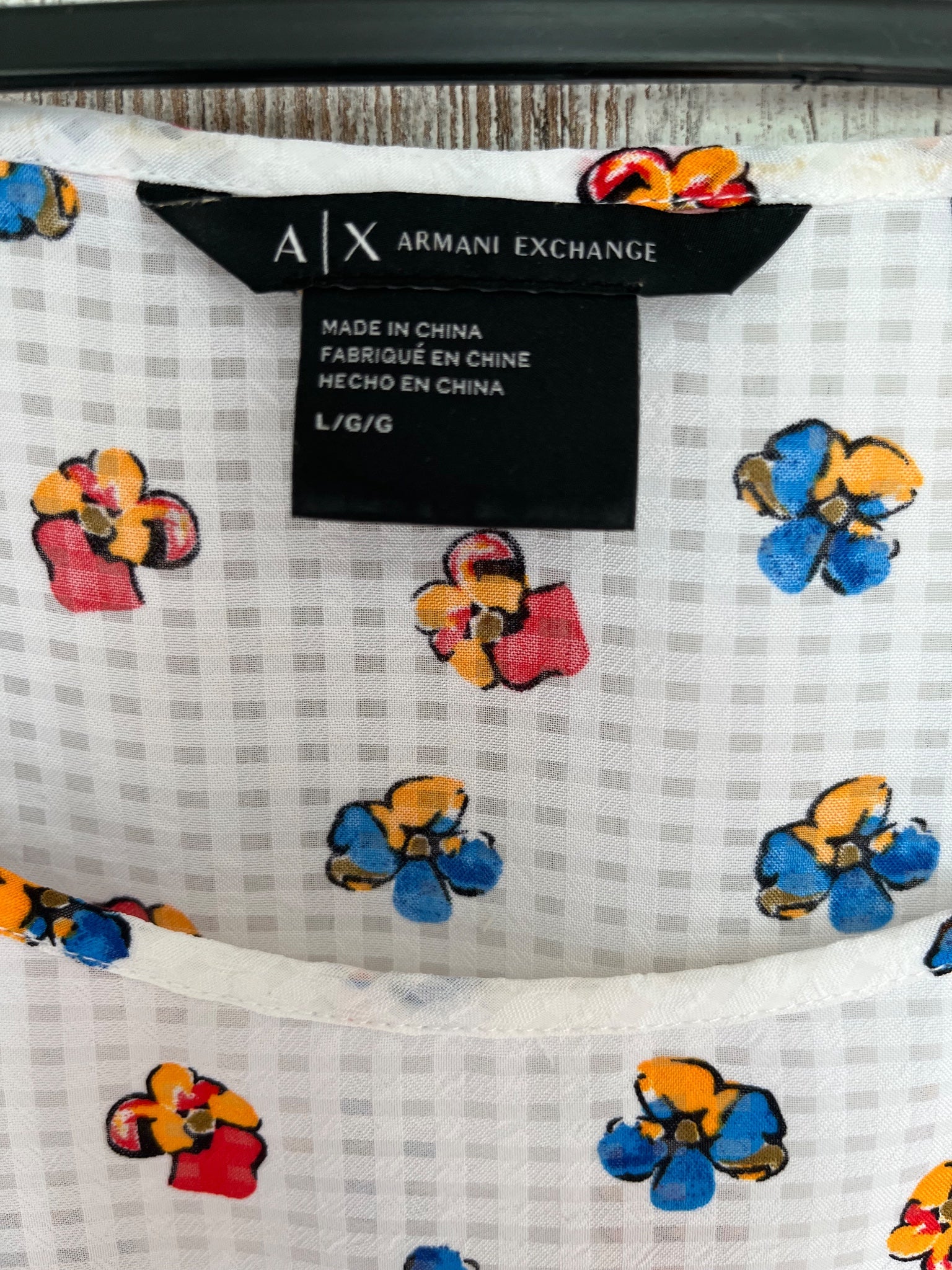 Armani Exchange Floral Print Bell Sleeve Blouse - Image 2