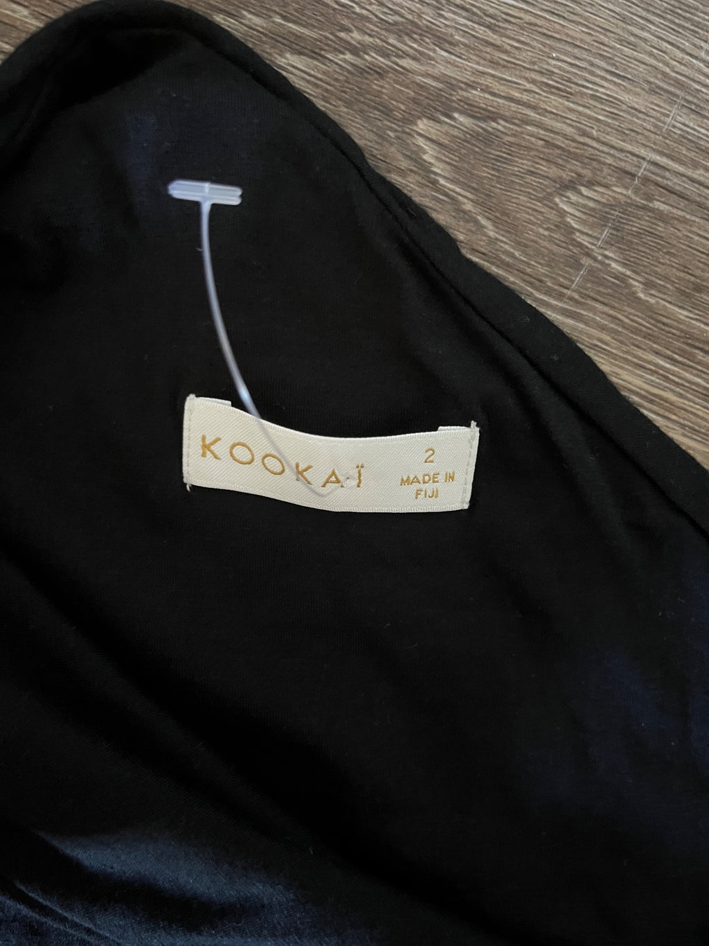 Kookai Black One-Shoulder Ruched Midi Dress - Image 2
