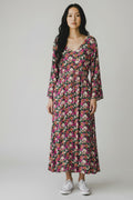 Bee Maddison Floral V-Neck Midi Dress